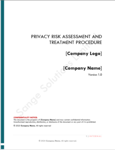 Privacy Risk Assessment and Treatment Procedure Template - Sange ...