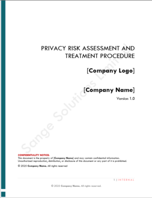 Privacy Risk Assessment and Treatment Procedure Template